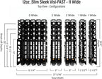 Display Technologies Drink Organizer for Fridge, Visi-Fast Spring-Loaded Beverage Glides for 12oz slim, 11-Wide, 24" D, 6-Pack