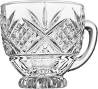 Godinger Dublin Crystal Punch Bowl Set with 8 Cups and Ladle - 10 Piece Set