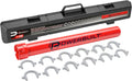Powerbuilt Master Inner Tie Rod Removal Tool Kit, 13 Pieces, Steering and Suspension, Adapter and Extension Wrench, Storage Case - 647785