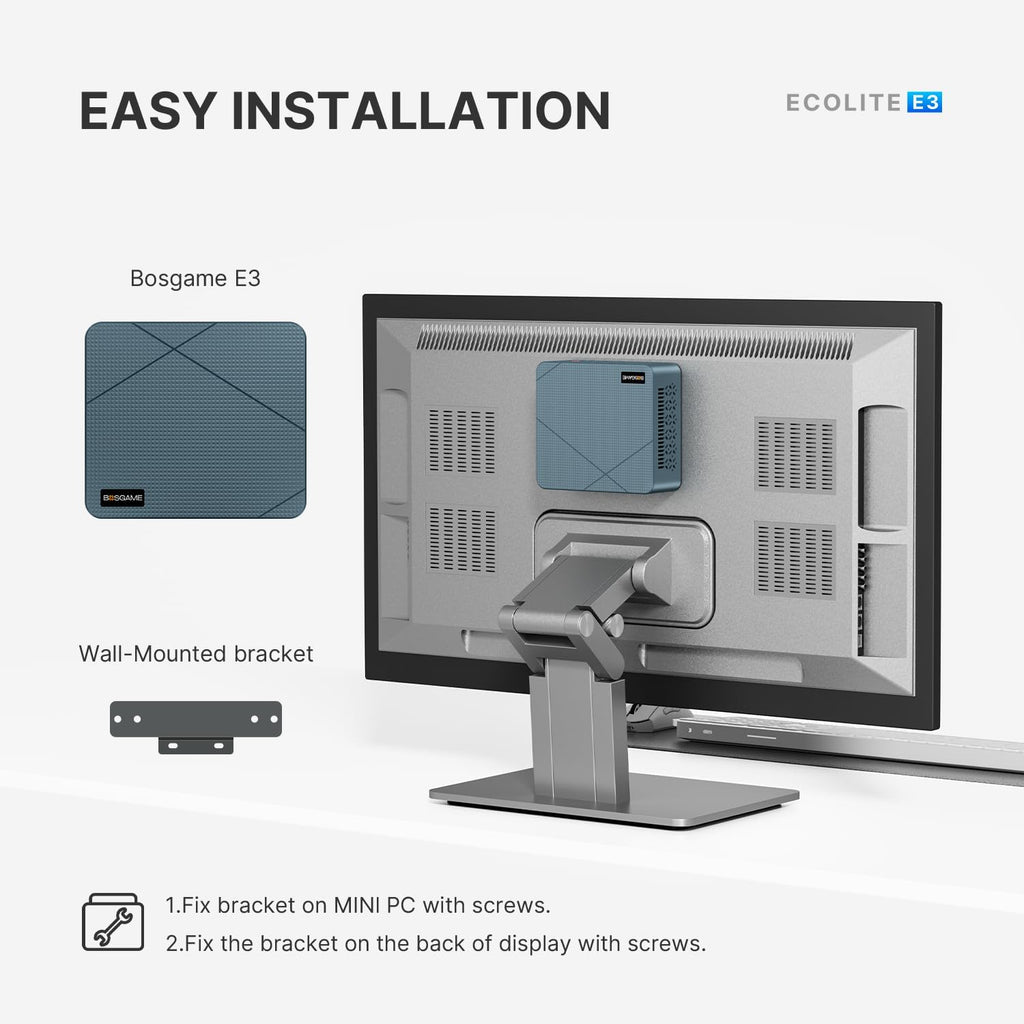 BOSGAME N150 Mini PC E3  Twin Lake N150(Beat N100/N95  up to 3.6GHz)  16GB DDR4 RAM 512 SSD Mini Computers 11 Pro Desktop 4K Dual Display/HDMI/WiFi/BT/LAN for Home/Office