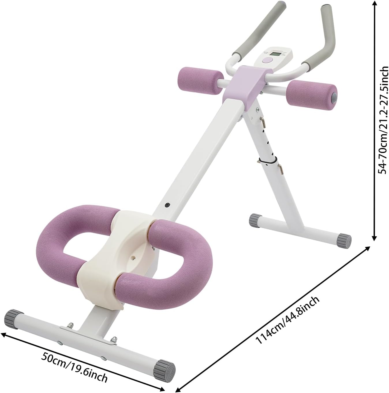 Ab Machine Ab Workout Equipment Adjustable Abdominal Trainer Whole Body Exercise Machine Stomach Waist Cruncher Core Toner Leg Thighs Buttocks Shaper Foldable Home Gym Equipment