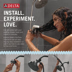 Delta VersaCurl Detangling Handheld Shower Head Tool for Curly Hair with 3 Curl Defining Brush Inserts Included, Detangler Brush Hand Shower with Hose, Chrome 74B430
