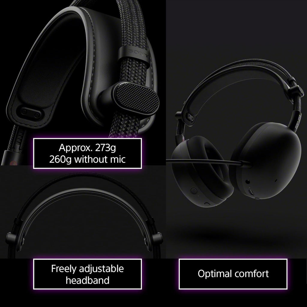 Sony INZONE H9 II Wireless Noise Canceling Gaming Headset  WH-1000XM6 Drivers  Lightweight  Detachable Cardoid AI Mic  2.4GHz and Bluetooth  Soft Case  for PC  PS5  Switch  and Mobile  White
