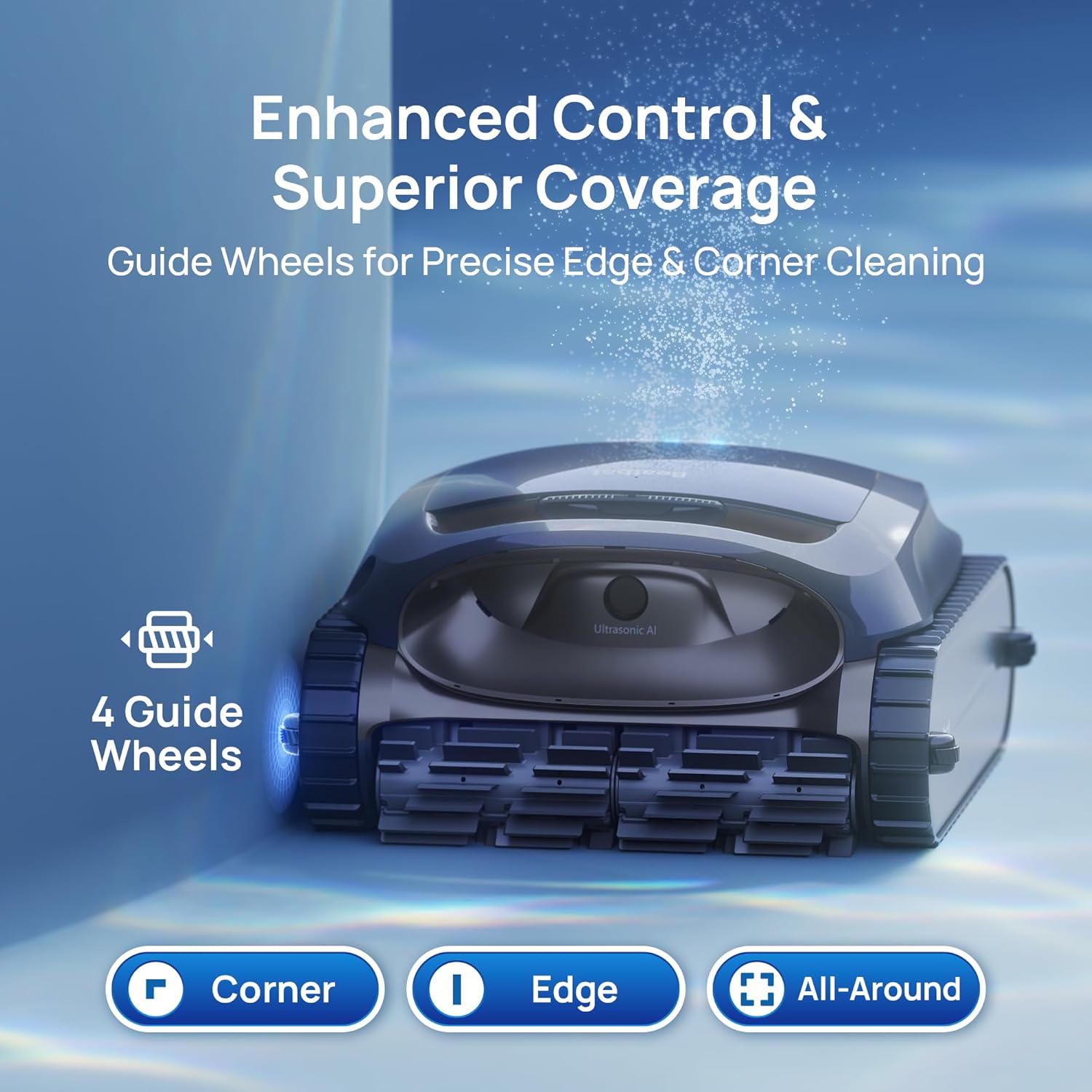 (2025 Upgrade) Beatbot AquaSense 2 Cordless Robotic Pool Vacuum Cleaner  Smart Surface Parking  Double-Pass Waterline Scrubbing  Cleans Floor  Walls and Waterline