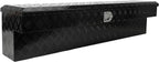 confote 60 Inch Heavy Duty Aluminum Pickup Truck Tool Box Aluminum Stripes Pattern Truck Bed RV Trailer Toolbox Waterproof Storage Organizer with Lock and Keys L-shape -Black