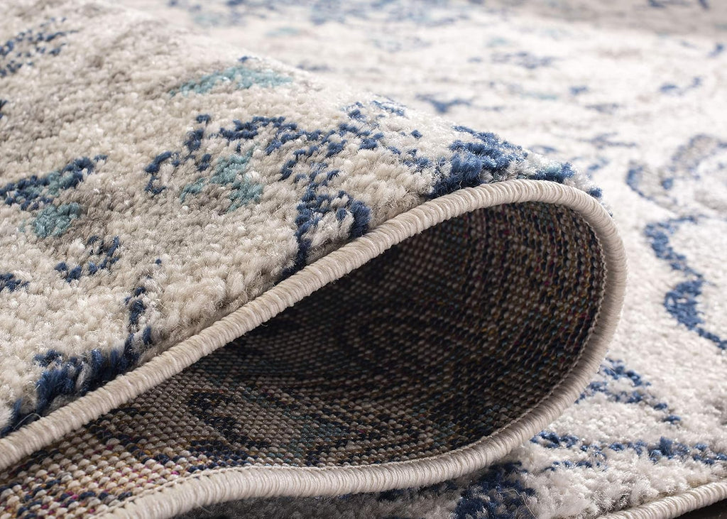 SAFAVIEH Madison Collection Area Rug - 10' x 14', Cream & Light Grey, Boho Chic Glam Paisley Design, Non-Shedding & Easy Care, Ideal for High Traffic Areas in Living Room, Bedroom (MAD600C)