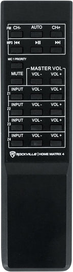 Rockville Home Matrix 4 600W Multi Room Receiver/Amplifier  8-Channel (4 Zones)  Bluetooth  USB  Optical  Coaxial  RCA  Mic Inputs