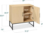 Best Choice Products Slatted Sideboard Buffet Cabinet, Entryway Table, Accent Storage Cabinet, Console Table for Hallway, Living Room, Dining Room – Natural Oak