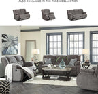 Signature Design by Ashley Tulen Contemporary Rocker Recliner, Gentle Rocking Motion, Pull Tab Reclining, Fabric Upholstery, 39" W x 40" D x 40" H, Dark Gray