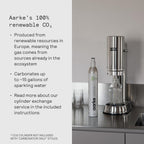 Aarke Carbonator Pro, Sparkling & Carbonation Water Machine, Stainless Steel with Glass Reusable Bottle Volume 800 mL/27 fl oz (Sand)