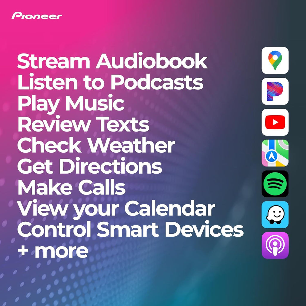 Pioneer DMH-1770NEX Double-DIN Digital Multimedia Receiver  Wired Apple CarPlay and Android Auto  6.8” Capacitive Touchscreen