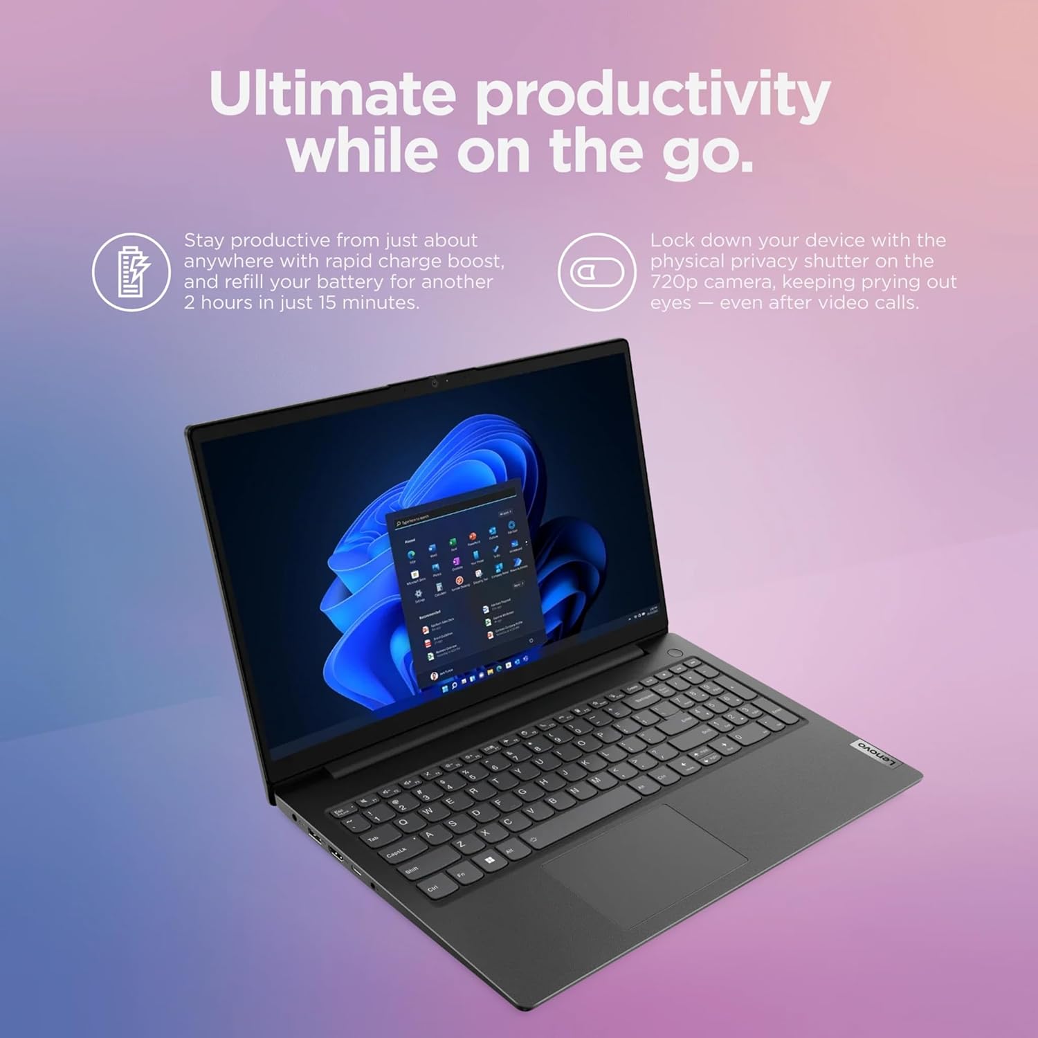Lenovo V15 Flagship Laptop for 2025 Business Student  15.6” FHD Display  8-Core AMD Ryzen 7 CPU  16GB RAM + 1TB Storage (512GB SSD + 500GB Ext)  RJ45  MarxsolAccessory  Lifetime MS Office  Win 11 Pro