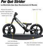Strider 12” Pro Bike + Rocking Base - Helps Teach Baby How to Ride a Balance Bicycle - for Kids 6 Months to 4 Years - Easy Assembly & Adjustments