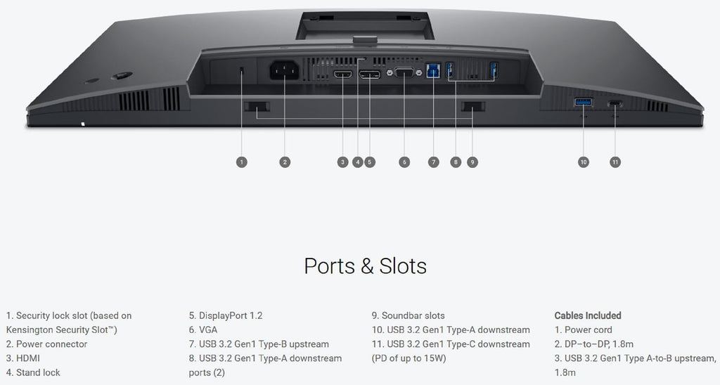Dell P2425H 24" Full HD IPS Monitor – 1080p  16:9  DisplayPort & USB 3.0 Cables – Latest Model – Boomph's Comprehensive Ultimate Performance Cloth Solution for Your Workspace