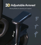 FLEXISPOT Sentinel Ergonomic Gaming Chair with Dual-Wing Adaptive Lumbar, 3D Armrests 3-Position Recline up to 120° Height-Adjustable Backrest Premium Mesh Computer Office Chair for Home & Office
