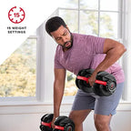 Bowflex SelectTech 552 Adjustable Dumbbells Pair, 5-52.5 lbs, Space-Saving Home Gym Equipment