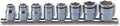 Ko-ken RS3450M/8 3/8 Sq. Dr. Socket set 8mm-19mm Nut Grip 200mm 8 pieces