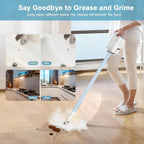 7-in-1 Steam Mop, 1200W Rotated Steam Cleaner for Home, 2 Modes, 400ML Removable Tank, 23FT Power Cord, 2 Pads, Multi-Surface Steamer for Hard Floor, Laminate Floor, Tiles Cleaning (Ocean Blue)
