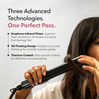 SRILabs StyleQ Flat Iron Hair Straightener Styler - GraphFlow Techonology, Negative Ions, Red Light Therapy, 12 Heat Settings for Straight, Smooth, Waves and Curls: All Hair Types