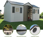 Lifetime 6446 Outdoor Storage Shed, 8 x 15 Foot, Desert Sand