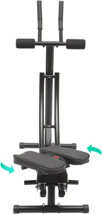 Ab Machine for Home Gym, Ab Workout Equipment for Women, Foldable, Knee Protection, Abdominal Trainer for Stomach Workout