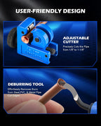 Orion Motor Tech Brake Line Flaring Tool Kit, 45 & 37 Degree Flaring Tool Set, Single Bubble Double Flare Tool Kit for Brake Lines, Professional Brake Flare Tool Kit for 3/16" 1/4" 5/16" 3/8" Tubes