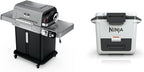 Ninja FlexFlame, Grill and Smoker, Electric and Propane Grill, Roaster, BBQ Grill, 5-in-1 Cooking System, 3 Burner, Digital Control, Outdoor Cooking, Griddle, Pizza Maker, Stainless Steel, PG301