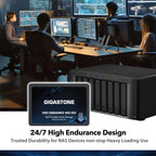 【NAS Certified】 GIGASTONE High Endurance SSD 512GB (2-Pack) Up to 550MB/s TLC Flash with SLC Caching 24/7 Reliable for Gaming/PC/NAS SSD 5-Year Warranty 2.5" SATA Internal Solid State Drives RAID Disk