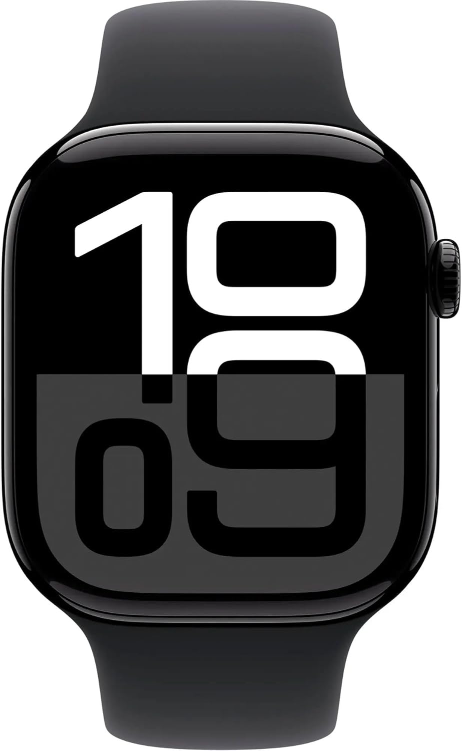 Apple Watch Series 10 GPS + Cellular  46mm - Jet Black Aluminum Case with Black Sport Band  M/L (Renewed)