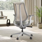 EUREKA ERGONOMIC Lira Office Chair, Ergonomic Desk Chair with 3D Armrests, Adjustable Seat Depth, Breathable Mesh Computer Chair with Lumbar Support for Home Office(Grey)