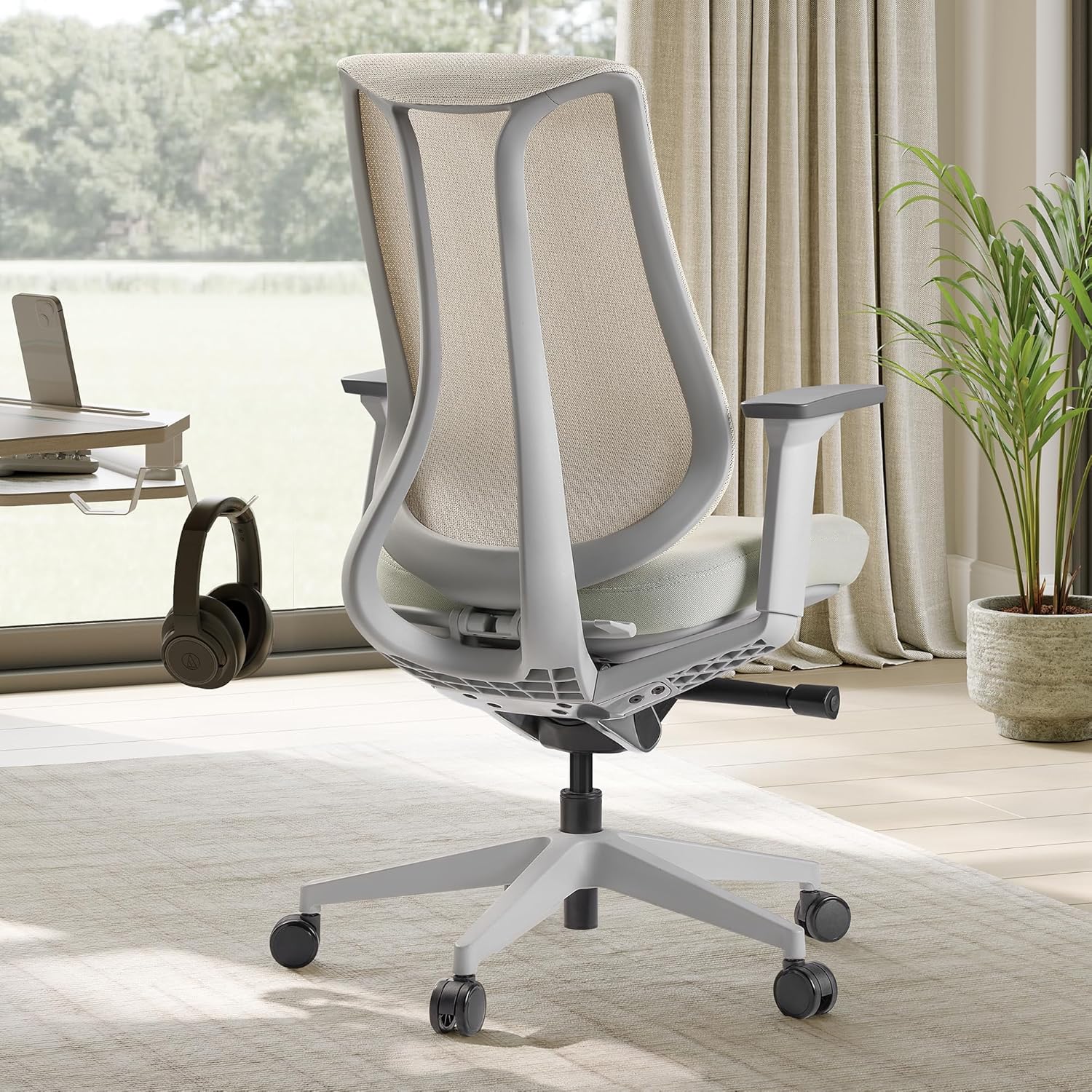 EUREKA ERGONOMIC Lira Office Chair, Ergonomic Desk Chair with 3D Armrests, Adjustable Seat Depth, Breathable Mesh Computer Chair with Lumbar Support for Home Office(Grey)