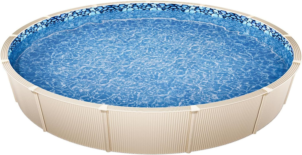 VEVOR 24-ft Round Above Ground Pool Liner  Overlap Pool Liners  Standard Gauge Vinyl  48-to-54inch Wall Height  Designed for Steel Sided Above-Ground Swimming Pools