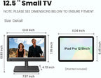 12.5inch small Portable TV,Essential for Bedroom/Kitchen/Camping,Support HDMI/USB input,Built-in speakers,lightweight and easy to carry,Suitable for small spaces(NO with WiFi/Bluetooth/Satellite)