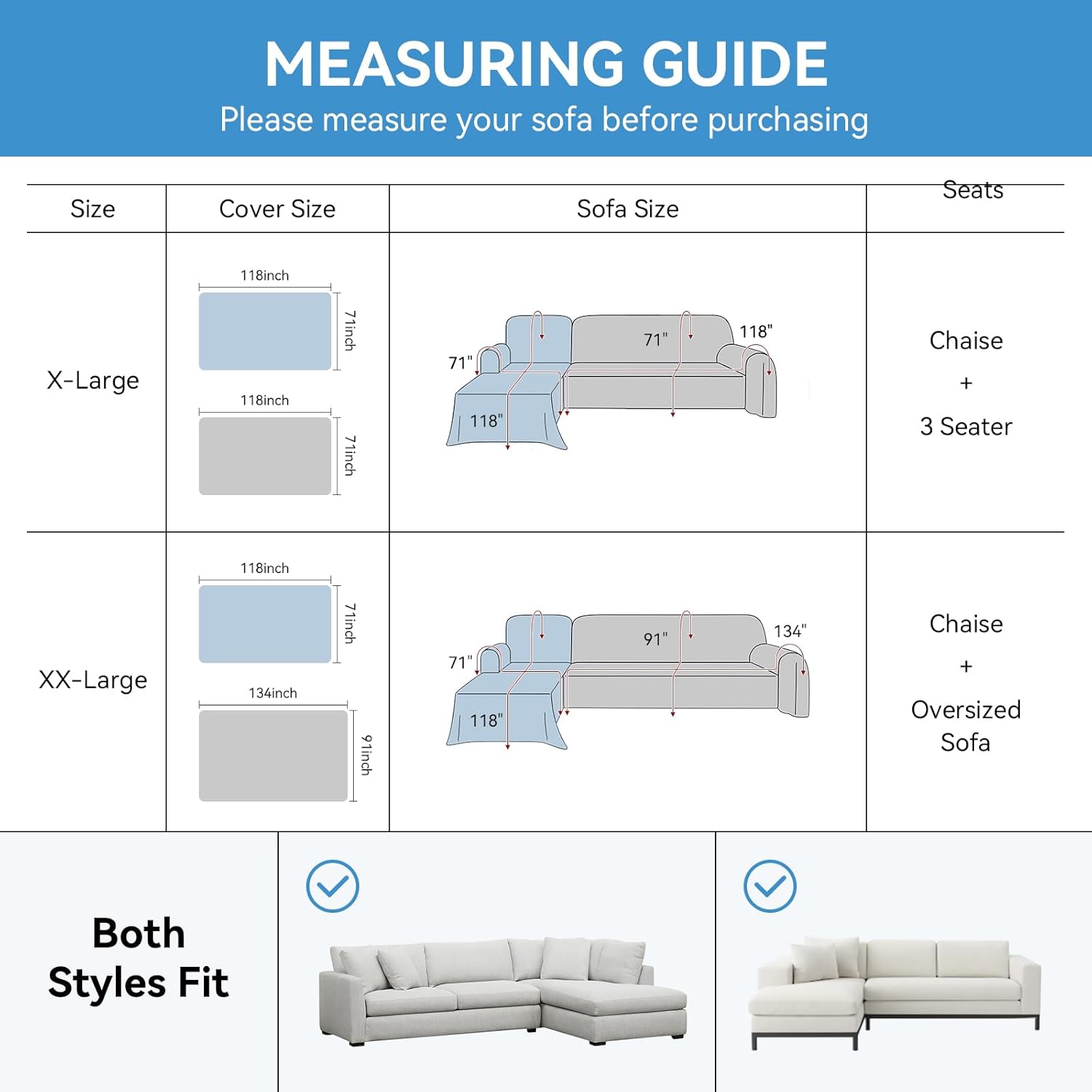 Deep Dream Sectional Couch Covers, 2 Pieces 100% Waterproof L Shaped Sofa Cover, Non Slip Couch Cover for Dogs Cats Washable, Pet Friendly Sofa Slipcovers Furniture Protector (XX-Large, Brown)