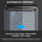 320 Pint Commercial Dehumidifier with Built-in Pump,Industrial Dehumidifier for Basement Warehouse Construction, 9,500 Sq.Ft Large Dehumidifier with Drain Hose, Auto Defrost, Auto Restart