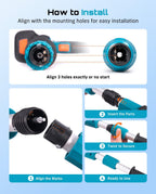 2026 Upgraded Electric Weed Puller Tool, 20V Battery Powered Stand Up Weeder with 2 x 2000mAh Batteries, Adjustable Handle, 3-Claw Steel Head, Dandelion Remover & Crabgrass Puller for Garden Lawn Yard