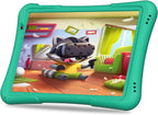 PRITOM 10 inch Kids Tablet Android 14 Tabletas 32GB, Quad-Core, 6000mAh, Large HD IPS Display, WiFi 6, Dual Camera, Bluetooth, Toddler Tablet for Kids Age 3+, Green
