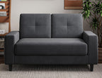 Txtin's Loveseat Sofa 53" Small Couches for Small Spaces 2 Seater Mini Couch for Bedroom Dark Grey Comfy Modern Love Seat for Apartment Office Living Room