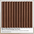 Fluted Dresser for Bedroom,49.6'' Modern Wooden Walnut Dresser with 6 Drawers, Bedroom Dressers, Natural Wood Chest of Drawers for Living Room, Hallway (Walnut)