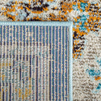 SAFAVIEH Area Rug 9x12 - Madison Collection - Large - Blue & Light Blue, Boho Chic Distressed Medallion Design, Non-Shedding & Easy to Clean, Ideal for Living Room, Bedroom, Dining Space (MAD473M)
