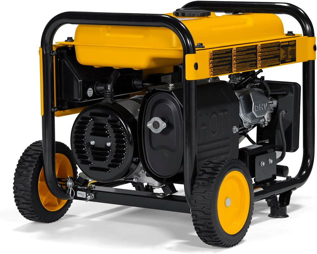 DeWalt 5 000 Starting Watt Portable Gas Generator  223cc Engine  Idle Control Technology  CO Protect Carbon Monoxide Detection  Never-Flat Wheels  Heavy Duty Steel Frame  Emergency Jobsite Power