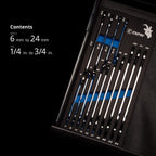 Capri Tools Super-Thin Open End Wrench Set (Master Set), CP11850-14MST, Silver