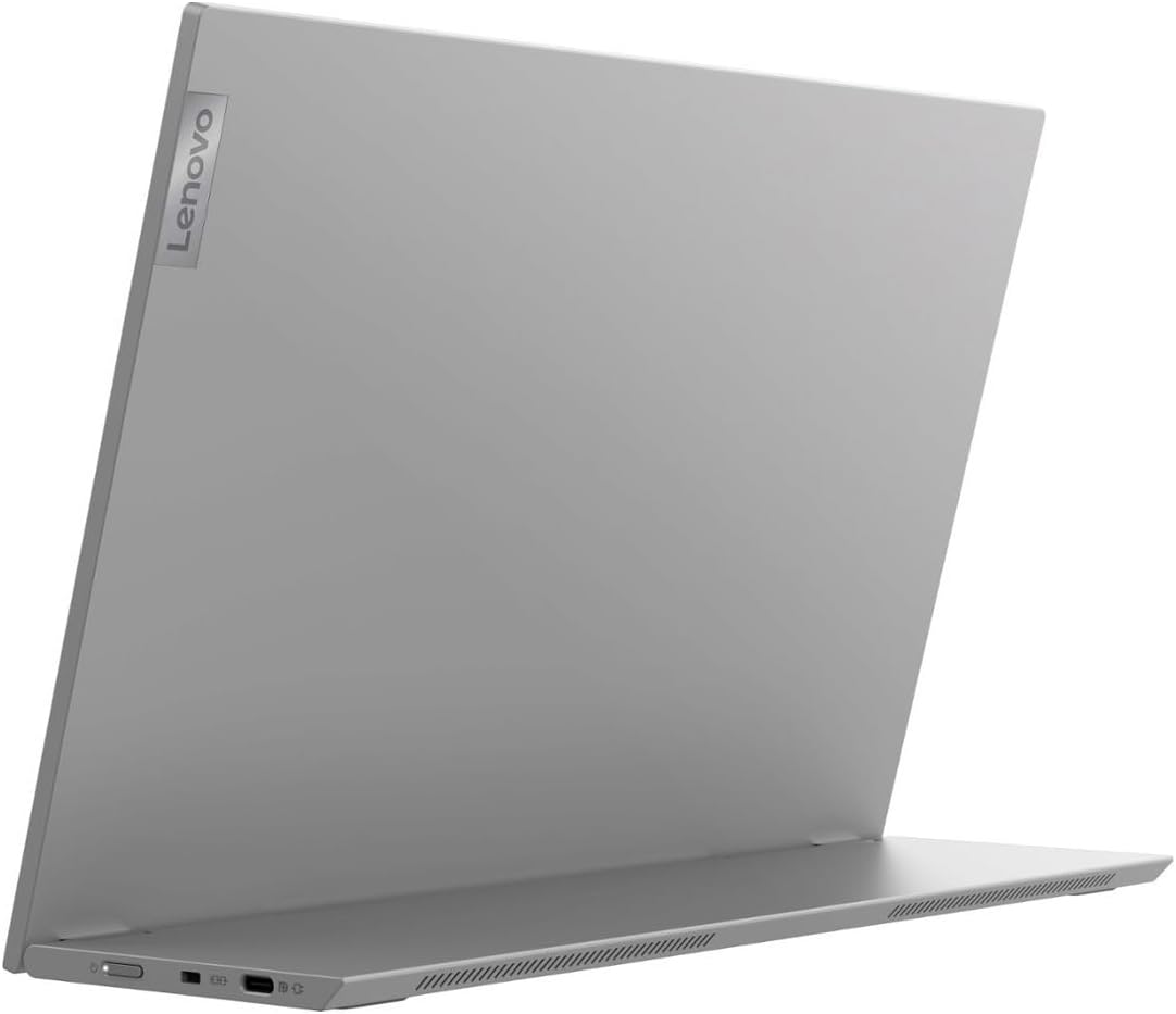 Lenovo L15 Portable Monitor  15.6” Display  Full HD Resolution  IPS Panel  250 nits Brightness  60Hz Refresh Rate  USB-C Ports  Height-Adjustable Stand  Flicker-Free Technology  Grey