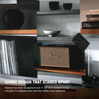 Marshall Stanmore III Bluetooth Home Speaker - Loud Stereo Sound with Bass and Treble Controls | Plug-in Powered | Record Player Compatible | RCA and 3.5 mm Aux Inputs - Black