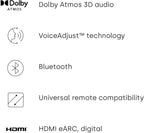 Polk Audio Signa S4 TV Sound Bar with Subwoofer - Dolby Atmos Audio VoiceAdjust & BassAdjust Technology  HDMI eARC  Wireless Subwoofer works with 8K  4K  & HD TVs  Bluetooth  Wireless Streaming