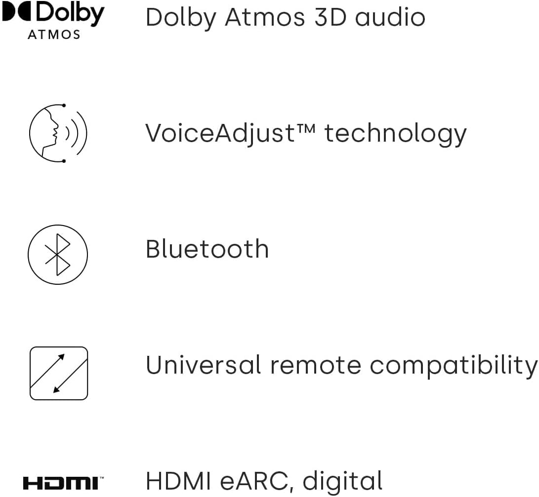 Polk Audio Signa S4 TV Sound Bar with Subwoofer - Dolby Atmos Audio VoiceAdjust & BassAdjust Technology  HDMI eARC  Wireless Subwoofer works with 8K  4K  & HD TVs  Bluetooth  Wireless Streaming
