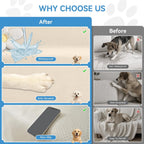 Deep Dream Sectional Couch Covers, 2 Pieces 100% Waterproof L Shaped Sofa Cover, Non Slip Couch Cover for Dogs Cats Washable, Pet Friendly Sofa Slipcovers Furniture Protector (X-Large, Beige)