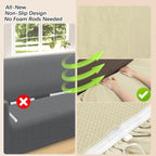 Arfntevss Stretch Sectional Couch Covers L Shaped Corner Sectional Sofa Cover Washable Jacquard Soft Fleece U Shape Sofa Slipcovers Anti Slip Furniture Protector for Dogs Pets (X-Large, Beige)