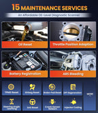 OBD2 Scanner for Jaguar/Land/Rover, OM501 All Systems Diagnostic Tool with 15 Resets (Oil/ETC/EPB/ABS/SAS/BAT Register...), Full OBDII Functions Read&Erase Fault Codes, Free Software Update