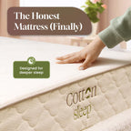 CottonSleep All Natural Mattress (100% Organic Cotton, Wool, & GOTS Latex, Made in The USA) Non Toxic, Fiberglass Free Hybrid Pocket Coil and Plush Foam Bed in A Box Medium Soft - Twin XL, 11"